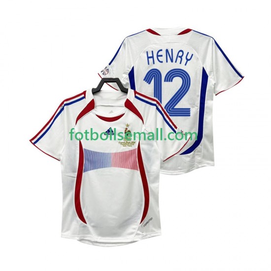 Matchtröjor Frankrike Henry 12 Retro 2006 Kortärmad till Herr (2:a ställ)