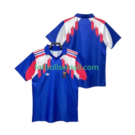 Matchtröjor Frankrike Retro 1990 Kortärmad till Herr (1:a ställ)