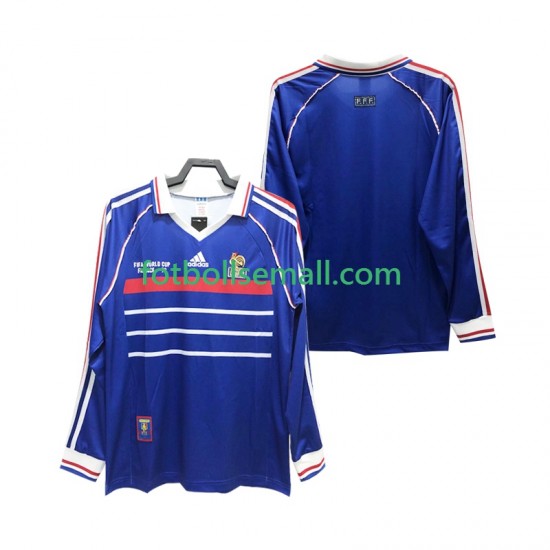 Matchtröjor Frankrike Retro 1998 Långärmad till Herr (1:a ställ)