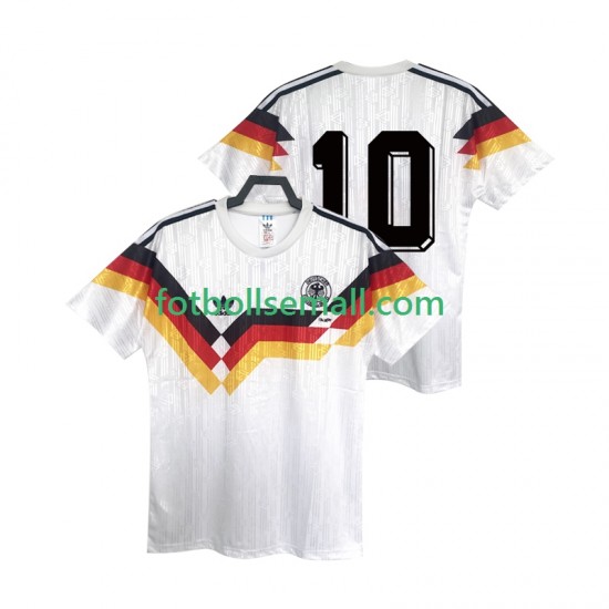Matchtröjor Tyskland 10 Retro 1990 Kortärmad till Herr (1:a ställ)