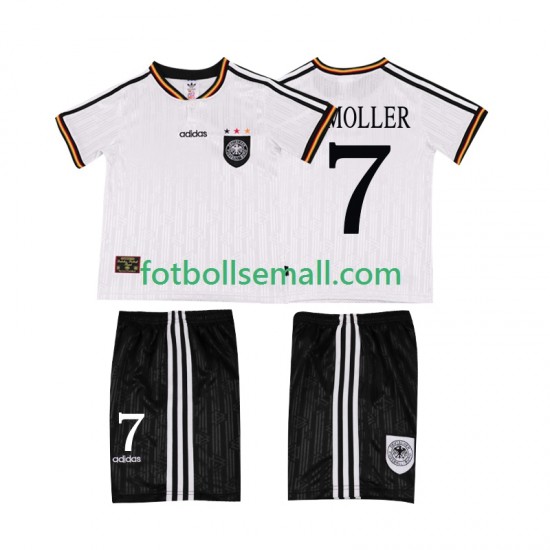 Matchtröjor Tyskland Moller 7 Retro 1996 Kortärmad till Barn (1:a ställ)