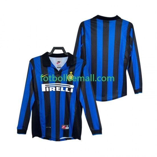 Matchtröjor Inter Milan Retro 1998 1999 Långärmad till Herr (1:a ställ)
