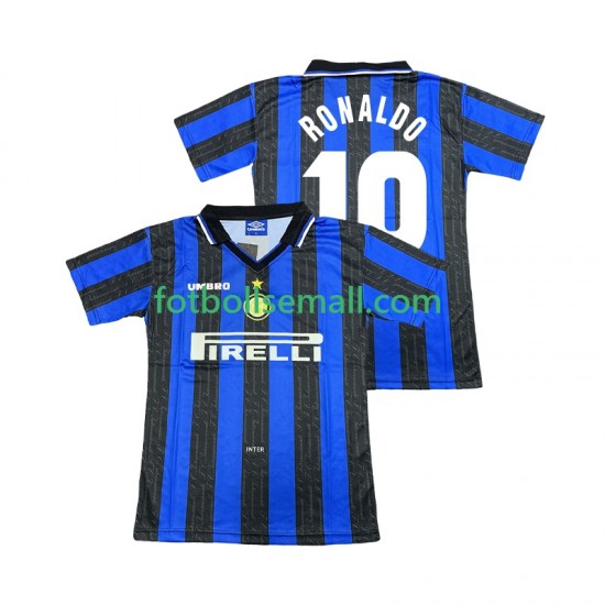Matchtröjor Inter Milan Ronaldo 10 Retro 1997 1998 Kortärmad till Herr (1:a ställ)