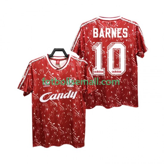 Matchtröjor Liverpool BARNES 10 Retro 1989 1991 Kortärmad till Herr (1:a ställ)