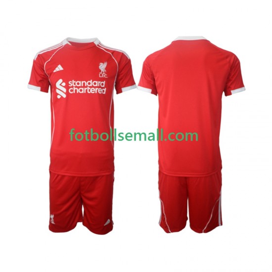 Matchtröjor Liverpool 2025-2026 Kortärmad till Barn (1:a ställ)
