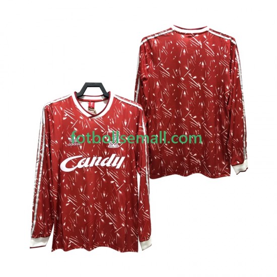 Matchtröjor Liverpool Retro 1989 1991 Långärmad till Herr (1:a ställ)