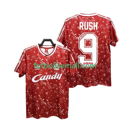 Matchtröjor Liverpool Rush 9 Retro 1989 1991 Kortärmad till Herr (1:a ställ)