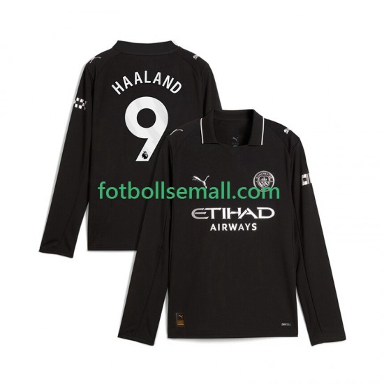 Matchtröjor Manchester City Erling Haaland 9 2025-2026 Långärmad till Herr (2:a ställ)