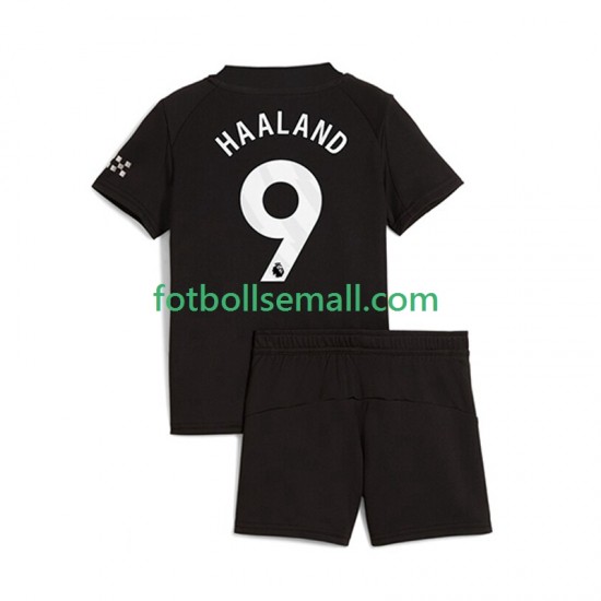 Matchtröjor Manchester City Erling Haaland 9 2025-2026 Kortärmad till Barn (2:a ställ)
