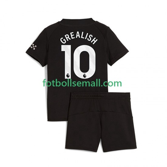 Matchtröjor Manchester City Jack Grealish 10 2025-2026 Kortärmad till Barn (2:a ställ)