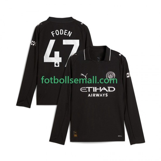 Matchtröjor Manchester City Phil Foden 47 2025-2026 Långärmad till Herr (2:a ställ)