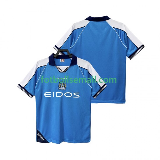 Matchtröjor Manchester City Retro 1999 2001 Kortärmad till Herr (1:a ställ)