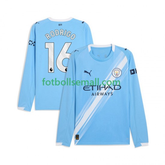 Matchtröjor Manchester City Rodrigo Hernandez 16 2025-2026 Långärmad till Herr (1:a ställ)