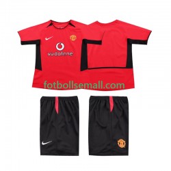 Matchtröjor Manchester United Retro 2002 2004 Kortärmad till Barn (1:a ställ)