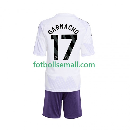 Matchtröjor Manchester United Alejandro Garnacho 17 2025-2026 Kortärmad till Barn (2:a ställ)