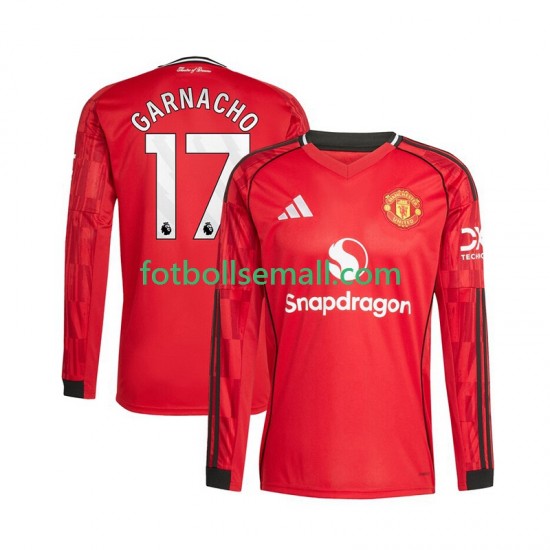 Matchtröjor Manchester United Alejandro Garnacho 17 2025-2026 Långärmad till Herr (1:a ställ)