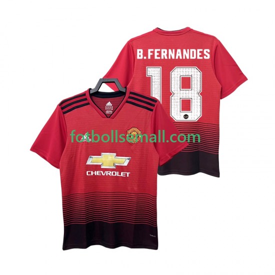 Matchtröjor Manchester United B.FERNANDES 18 Retro 2018 2019 Kortärmad till Herr (1:a ställ)