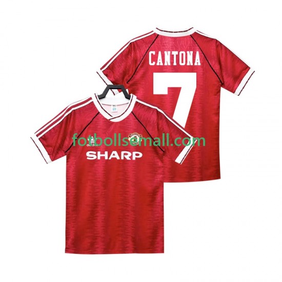 Matchtröjor Manchester United CANTONA 7 Retro 1990 1992 Kortärmad till Herr (1:a ställ)