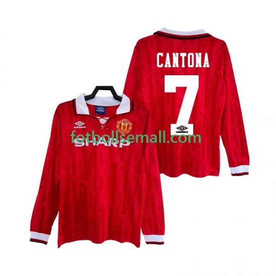 Matchtröjor Manchester United CANTONA 7 Retro 1992 1994 Långärmad till Herr (1:a ställ)