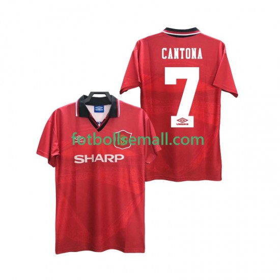 Matchtröjor Manchester United CANTONA 7 Retro 1994 1996 Kortärmad till Herr (1:a ställ)