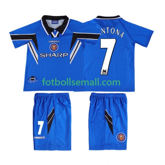Matchtröjor Manchester United CONTONA 7 Retro 1996 1998 Kortärmad till Barn (3:e ställ)