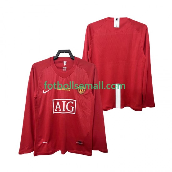 Matchtröjor Manchester United Champions League Retro 2007 2008 Långärmad till Herr (1:a ställ)