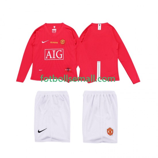 Matchtröjor Manchester United Retro Premier League 2008 2009 Långärmad till Barn (1:a ställ)