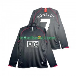Matchtröjor Manchester United Critstiano Ronaldo 7 Retro 2007 2008 Långärmad till Herr (2:a ställ)