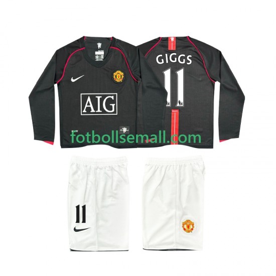 Matchtröjor Manchester United GIGGS 11 Retro 2007 2008 Långärmad till Barn (2:a ställ)