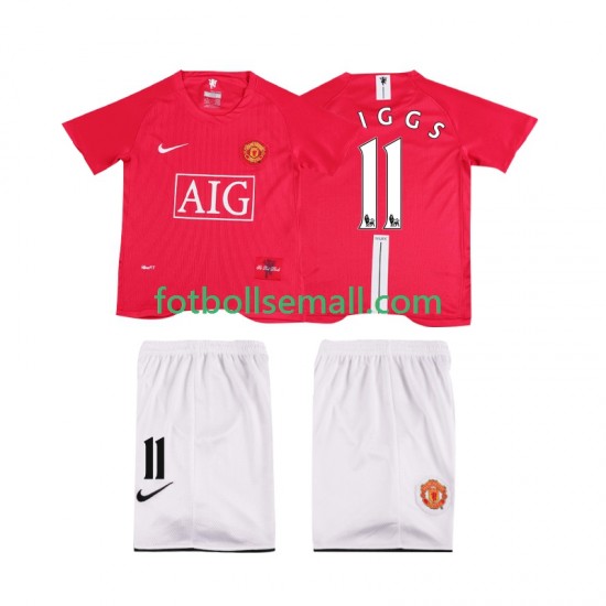 Matchtröjor Manchester United GIGGS 11 Retro Premier League 2007 2008 Kortärmad till Barn (1:a ställ)
