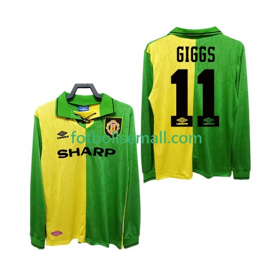 Matchtröjor Manchester United GIGGS 11 Retro 1992 1994 Långärmad till Herr (2:a ställ)