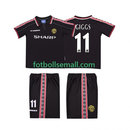 Matchtröjor Manchester United GIGGS 11 Retro 1998 1999 Kortärmad till Barn (2:a ställ)
