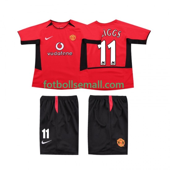Matchtröjor Manchester United GIGGS 11 Retro 2002 2004 Kortärmad till Barn (1:a ställ)