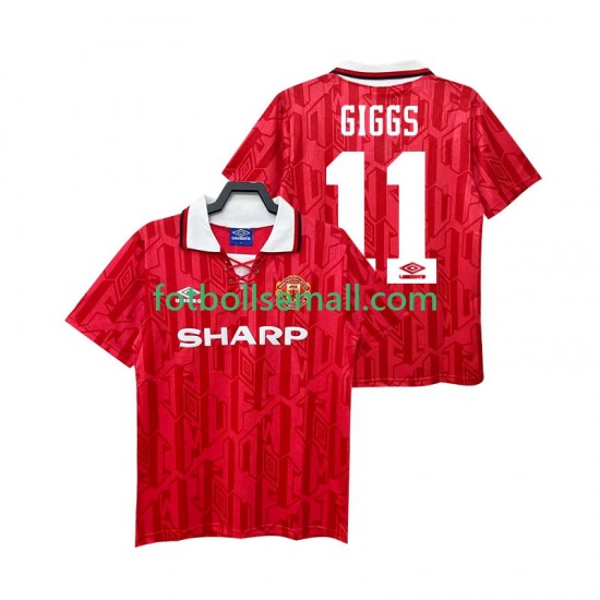 Matchtröjor Manchester United GIGGS 11 Retro 1992 1994 Kortärmad till Herr (1:a ställ)