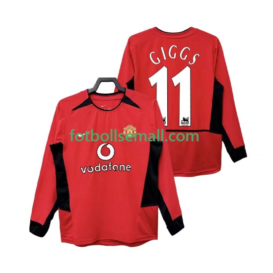 Matchtröjor Manchester United GIGGS 11 Retro 2002 2004 Långärmad till Herr (1:a ställ)