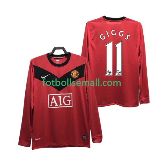 Matchtröjor Manchester United GIGGS 11 Retro 2009 2010 Långärmad till Herr (1:a ställ)