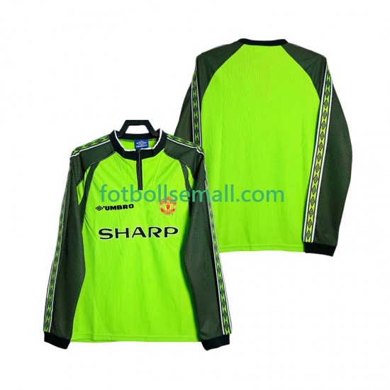 Matchtröjor Manchester United Målvaktströja Retro 1998 2000 Långärmad till Herr (1:a ställ)