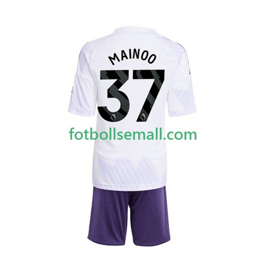 Matchtröjor Manchester United Kobbie Mainoo 37 2025-2026 Kortärmad till Barn (2:a ställ)