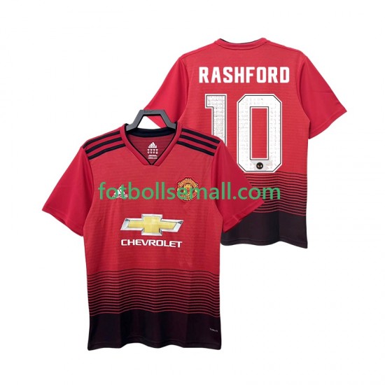 Matchtröjor Manchester United RASHFORD 10 Retro 2018 2019 Kortärmad till Herr (1:a ställ)