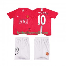 Matchtröjor Manchester United ROONEY 10 Retro Premier League 2007 2008 Kortärmad till Barn (1:a ställ)