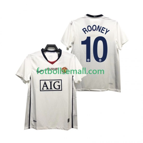 Matchtröjor Manchester United ROONEY 10 Retro Champions League 2008 2009 Kortärmad till Herr (2:a ställ)