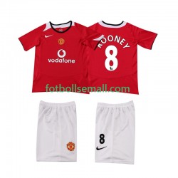 Matchtröjor Manchester United ROONEY 8 Retro 2005 2006 Kortärmad till Barn (1:a ställ)