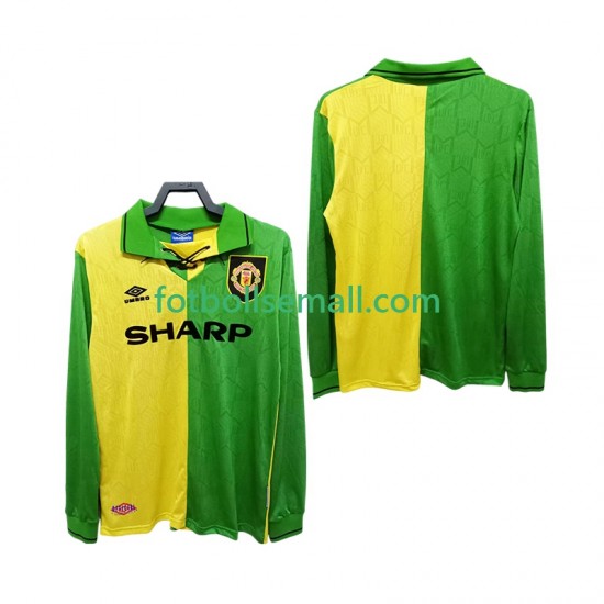 Matchtröjor Manchester United Retro 1992 1994 Långärmad till Herr (2:a ställ)