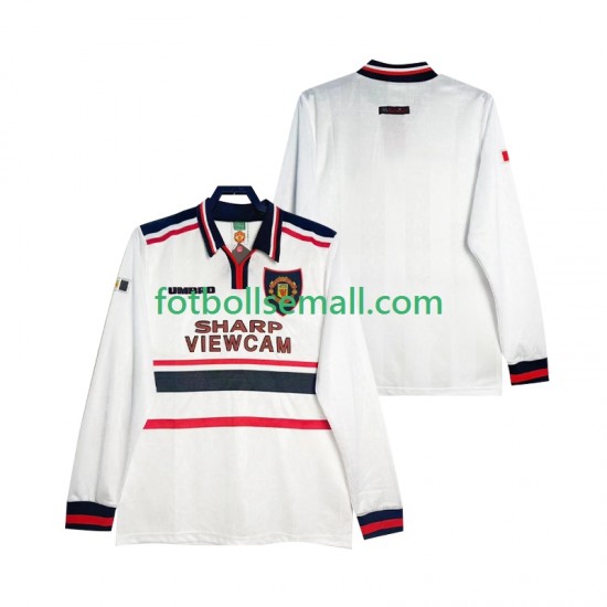 Matchtröjor Manchester United Retro 1998 1999 Långärmad till Herr (2:a ställ)