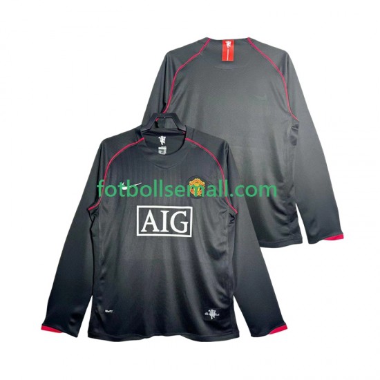 Matchtröjor Manchester United Retro 2007 2008 Långärmad till Herr (2:a ställ)