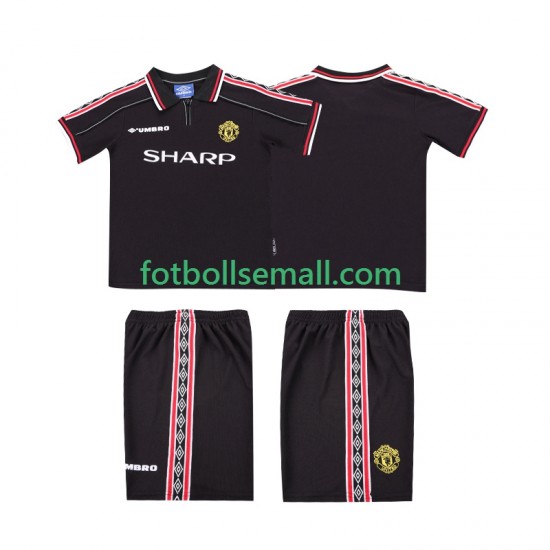 Matchtröjor Manchester United Retro 1998 1999 Kortärmad till Barn (2:a ställ)