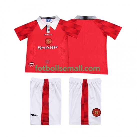 Matchtröjor Manchester United Retro 1996 1997 Kortärmad till Barn (1:a ställ)