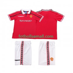 Matchtröjor Manchester United Retro 1998 1999 Kortärmad till Barn (1:a ställ)