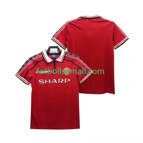 Matchtröjor Manchester United Retro 1998 1999 Kortärmad till Herr (1:a ställ)
