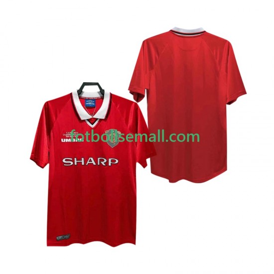 Matchtröjor Manchester United Retro 1999 2000 Kortärmad till Herr (1:a ställ)